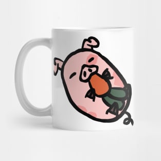 Piggy Munching on Carrot in Bliss Mug
